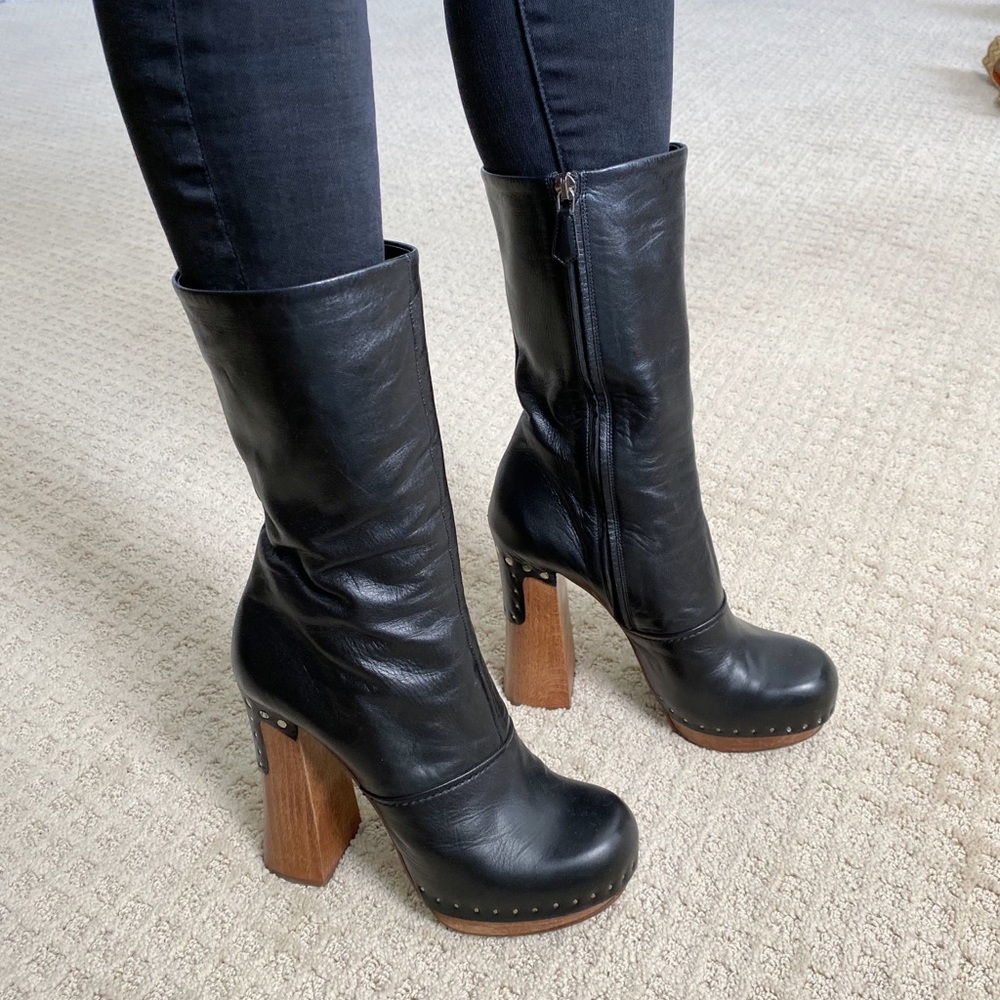 SALE! 🖤 PRADA Studded Platform Boot SZ 40